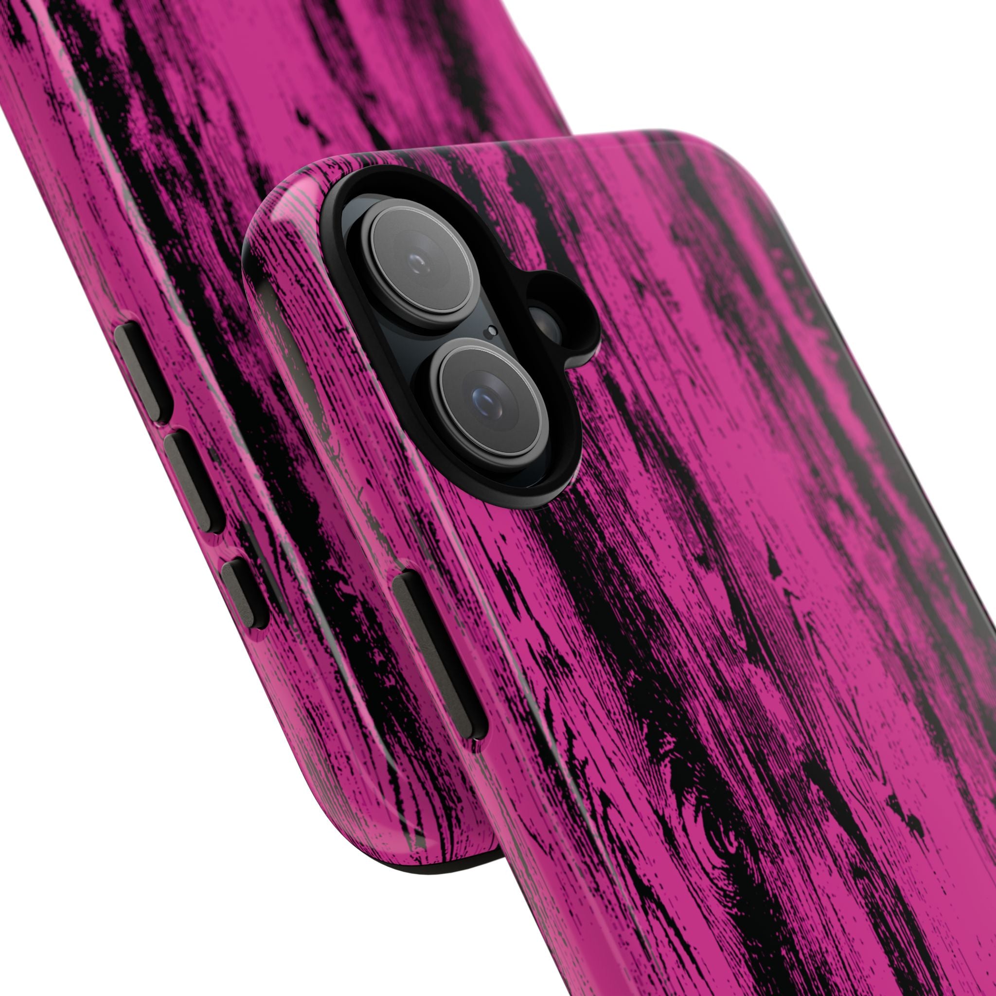 Hot Pink wood print Design Tough Phone Case for iPhone, Galaxy, or Google Pixel