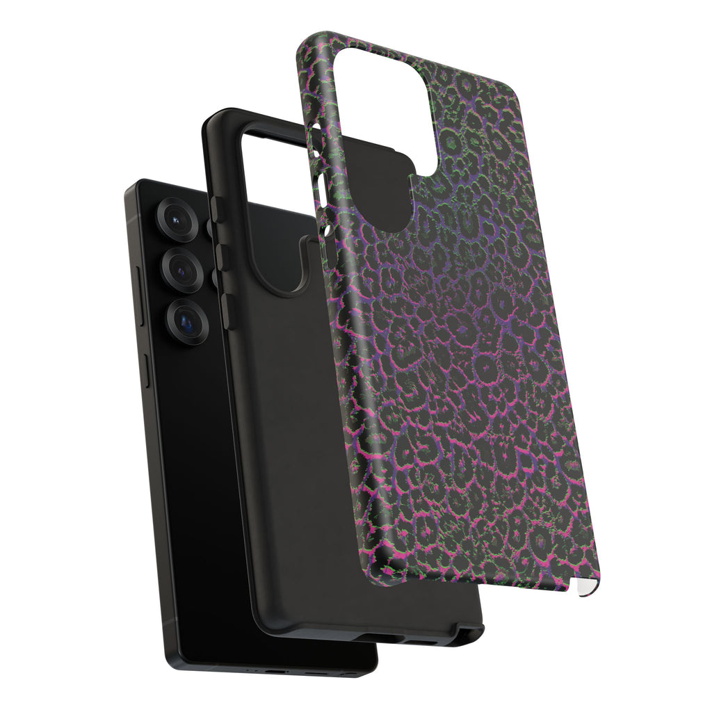 Colorful Leopard Tough Phone Case for iPhone, Galaxy, or Google Pixel