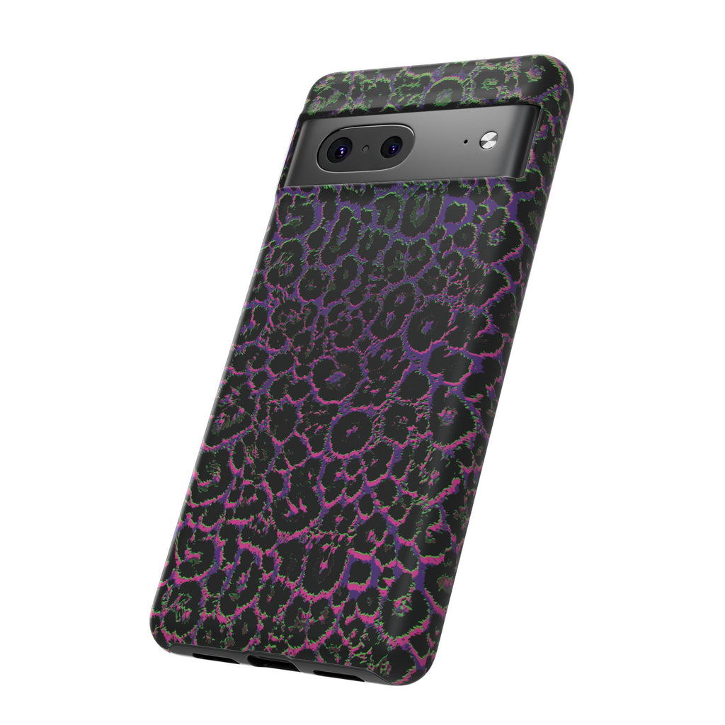 Colorful Leopard Tough Phone Case for iPhone, Galaxy, or Google Pixel