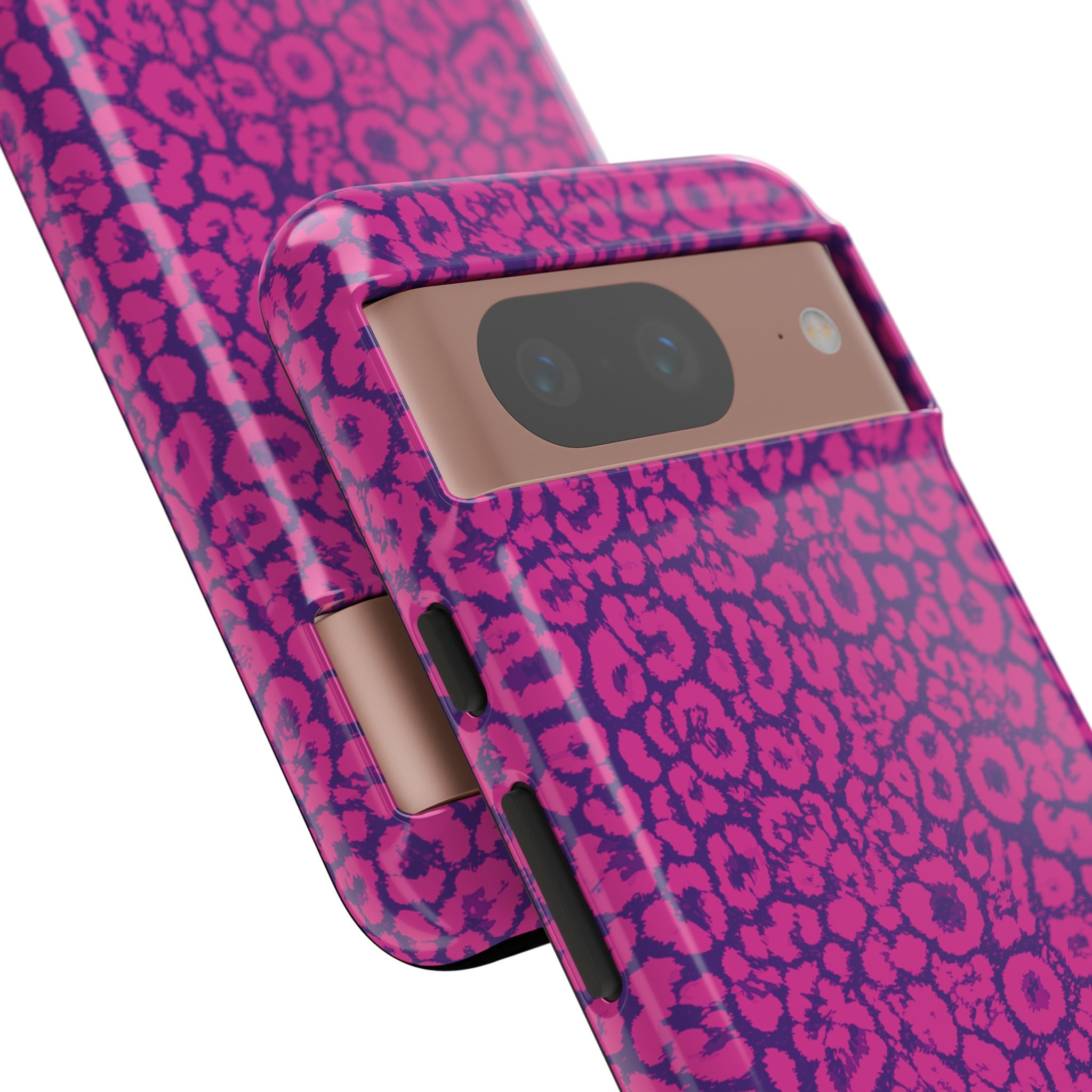 Pink Purple Leopard Tough Phone Case iPhone, Galaxy and Google Pixel