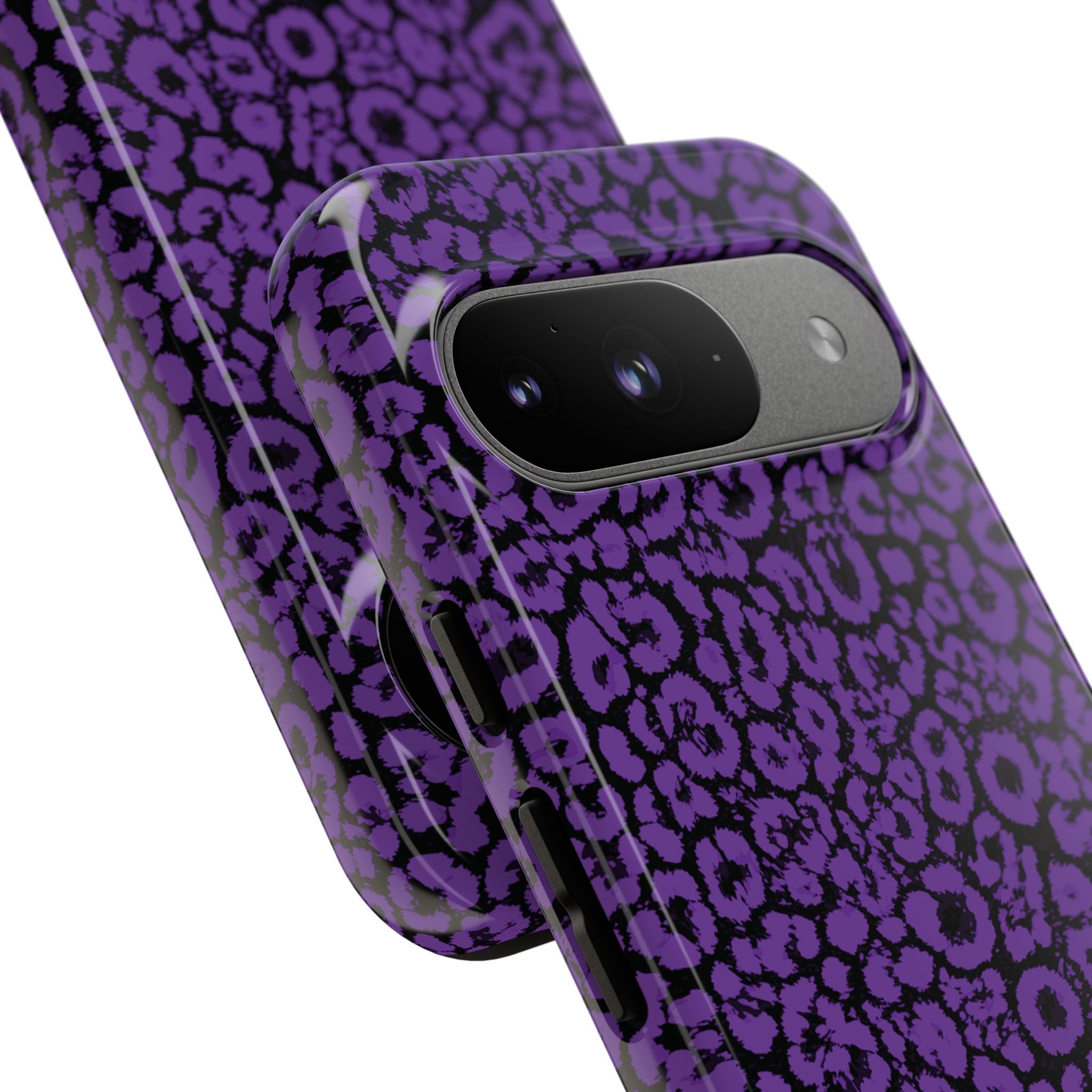 Purple Leopard Tough Case for iPhone, Galaxy or Google Pixel