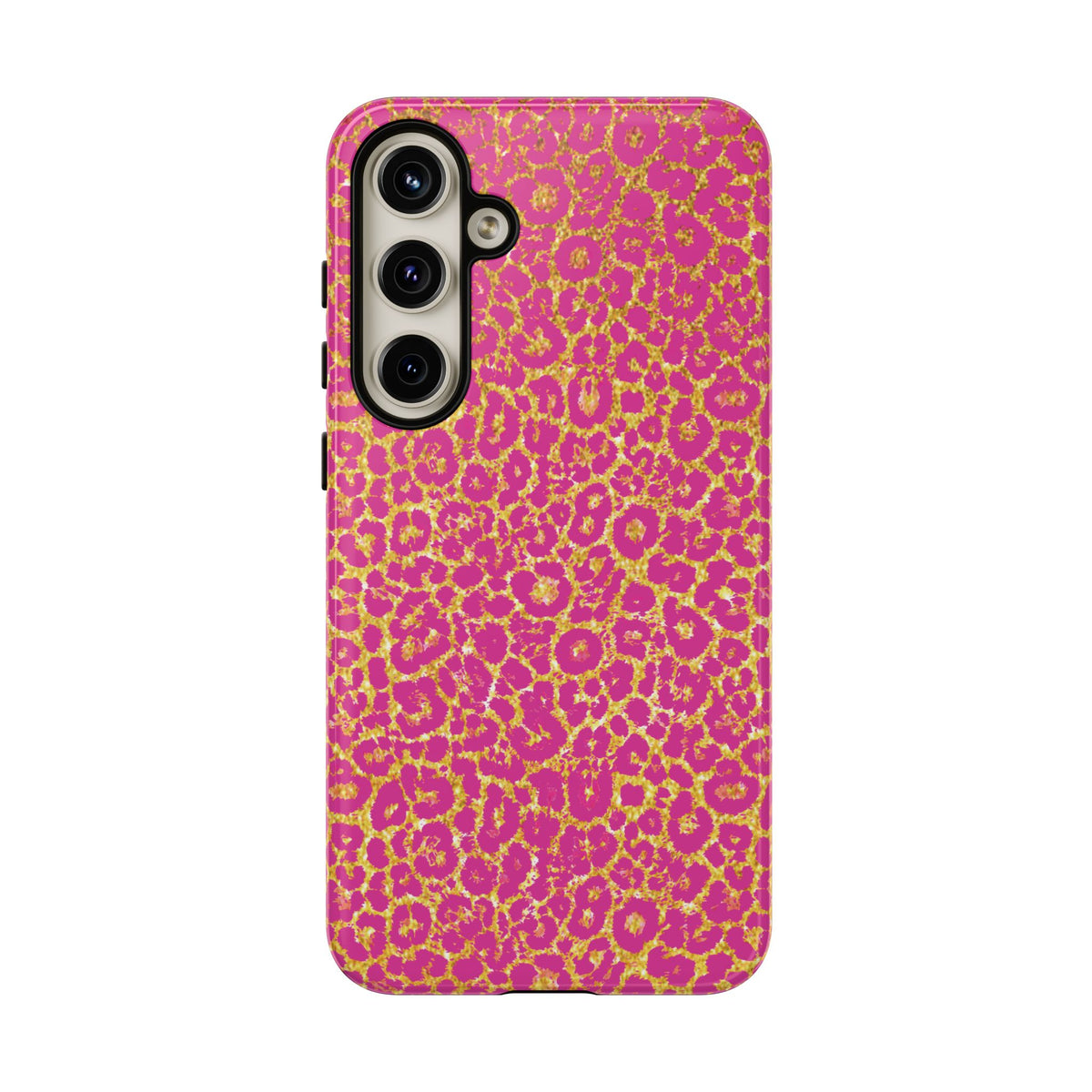 Pink Gold Leopard Tough Case for iPhone, Galaxy, or Google Pixel