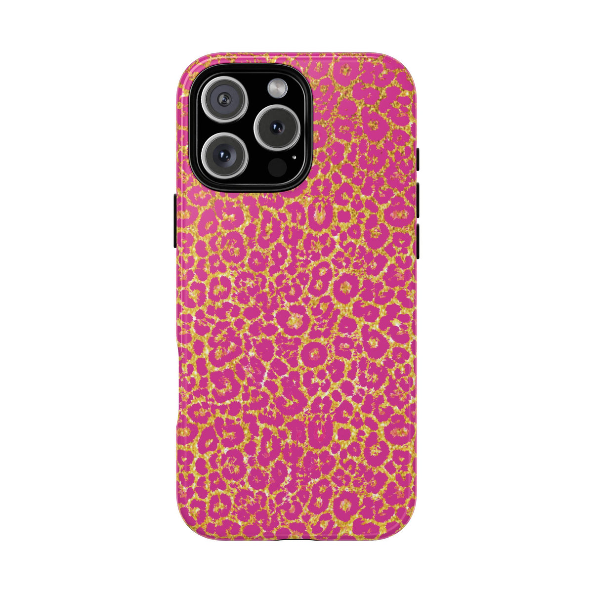 Pink Gold Leopard Tough Case for iPhone, Galaxy, or Google Pixel