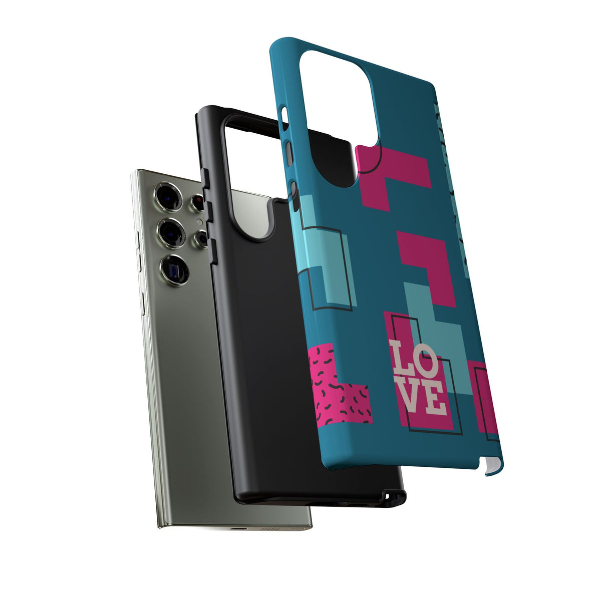 LOVE Teal Green Tough Phone Case for iPhone, Galaxy, or Google Pixel
