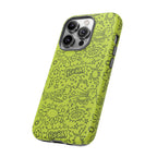Neon Lime Wow Tough Case for iPhone, Galaxy, or Google Pixel