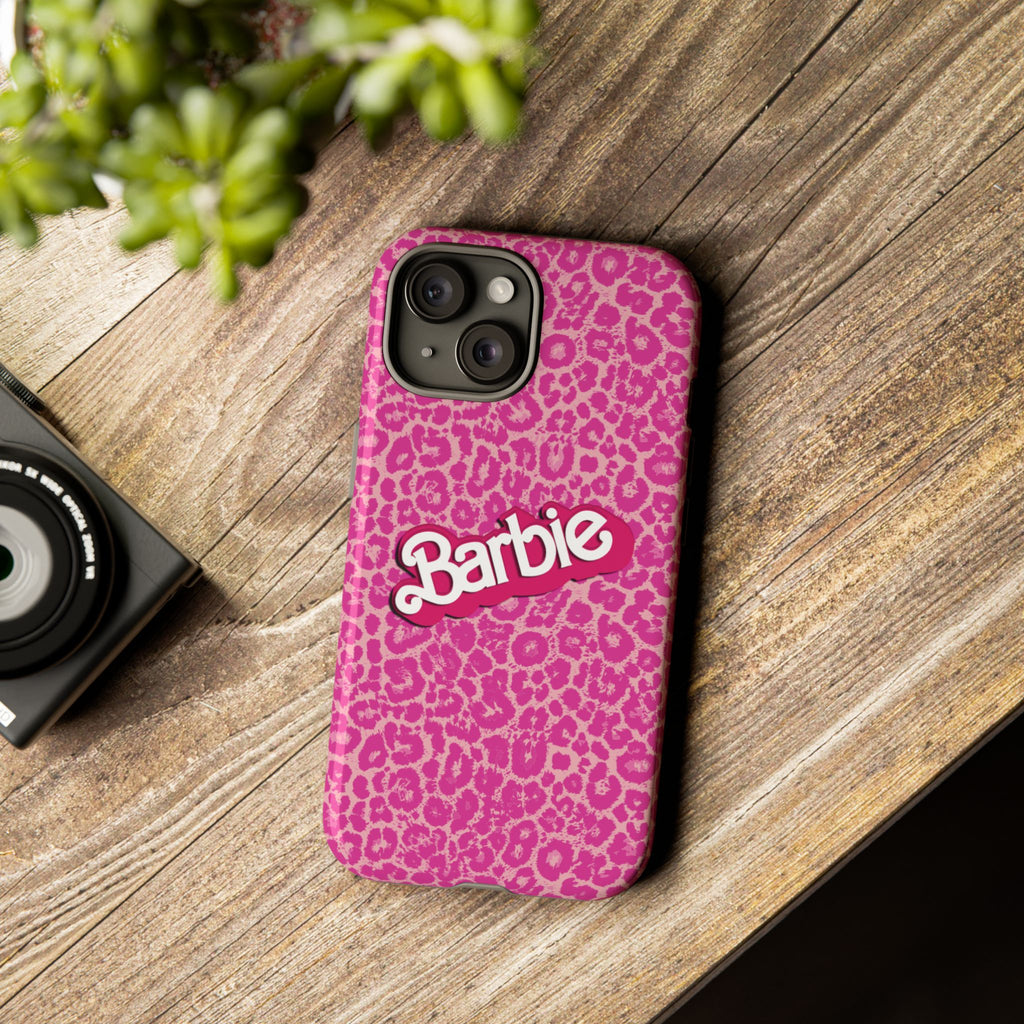 Hot Neon Pink Leopard Barb Tough Phone Case iPhone, Galaxy, or Google Pixel