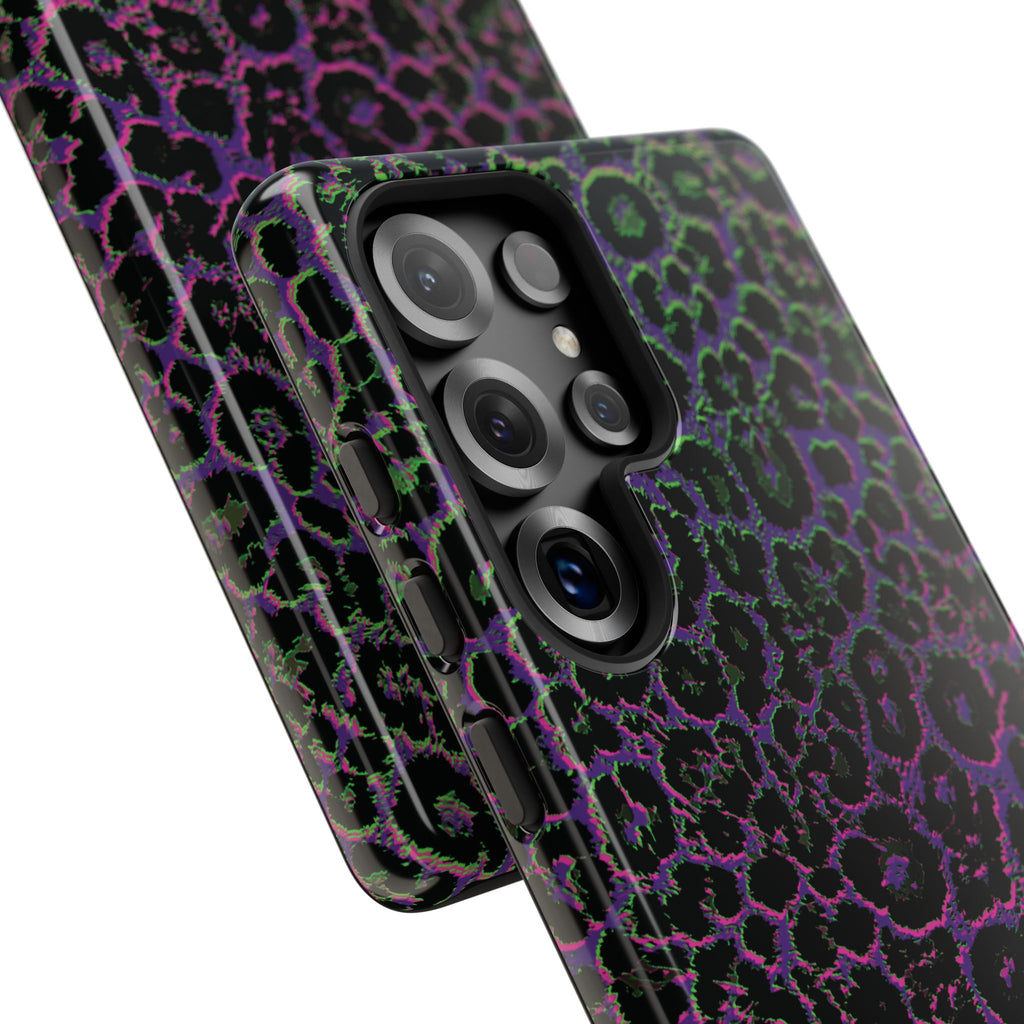 Colorful Leopard Tough Phone Case for iPhone, Galaxy, or Google Pixel