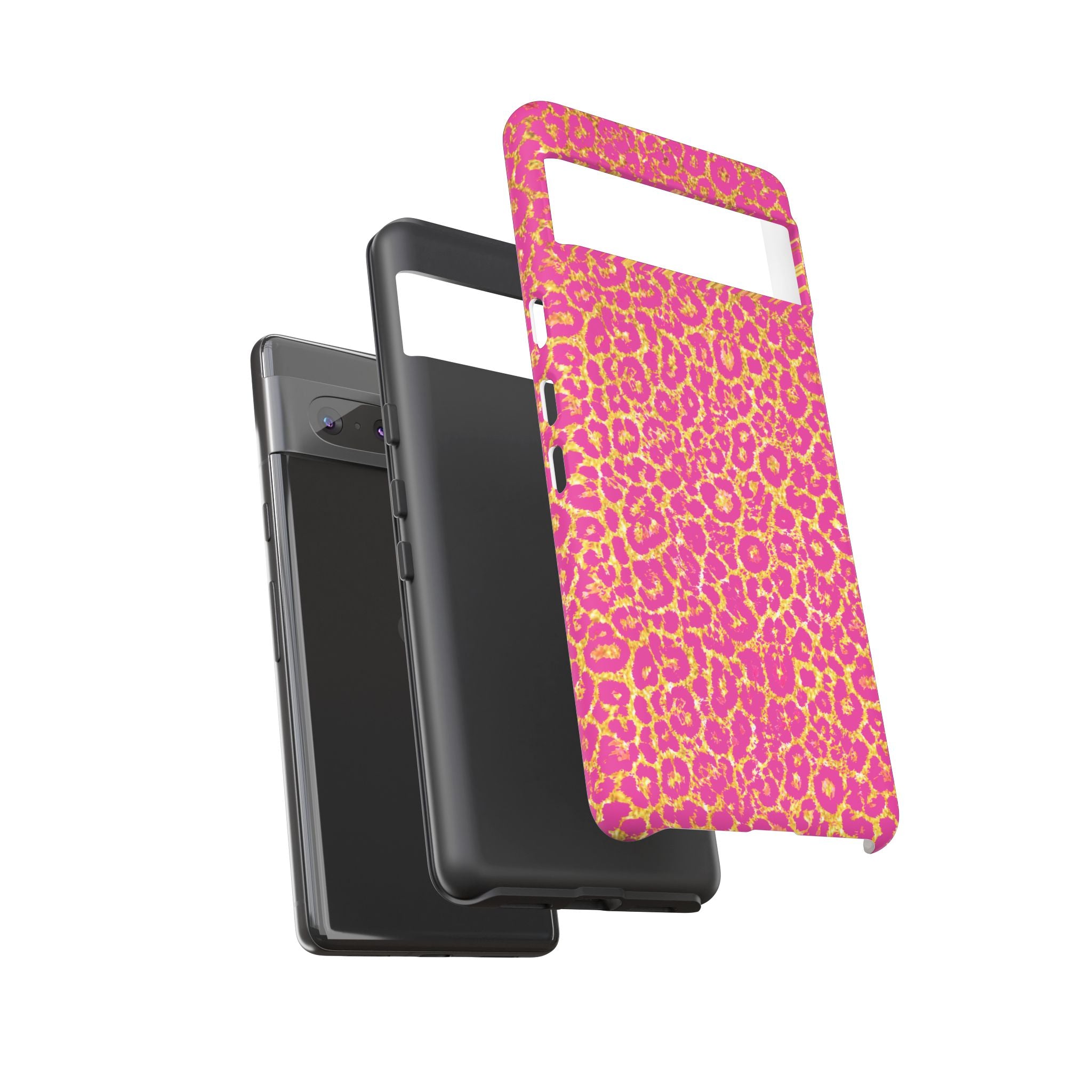 Pink Gold Leopard Tough Case for iPhone, Galaxy, or Google Pixel