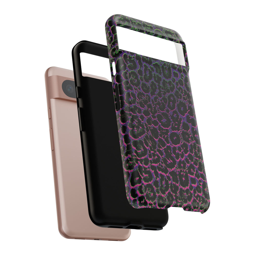 Colorful Leopard Tough Phone Case for iPhone, Galaxy, or Google Pixel