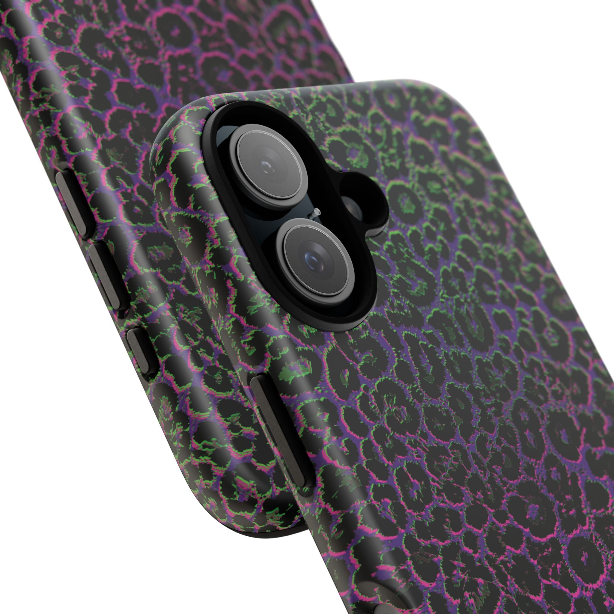 Colorful Leopard Tough Phone Case for iPhone, Galaxy, or Google Pixel