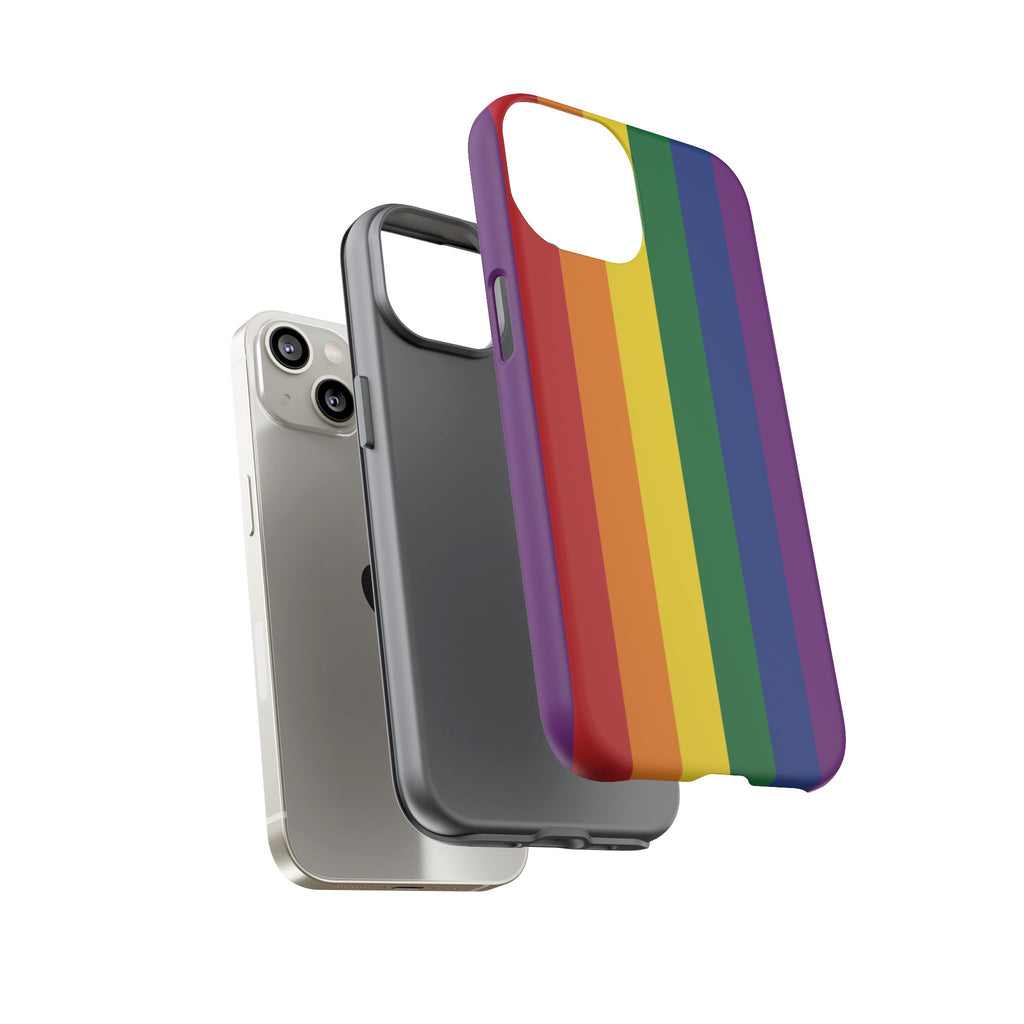 LGBTQ Rainbow Flag Tough Phone Case for iPhone, Galaxy, or Google Pixel