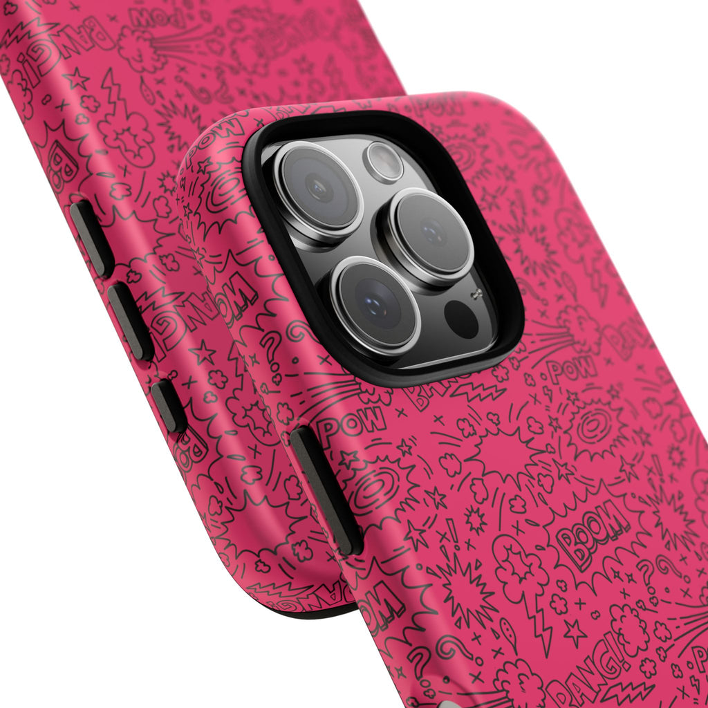 Pink Wow Tough Case for iPhone, Galaxy, or Google Pixel