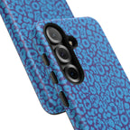 Blue Purple Leopard Tough Phone Case iPhone, Galaxy, or Google Pixel