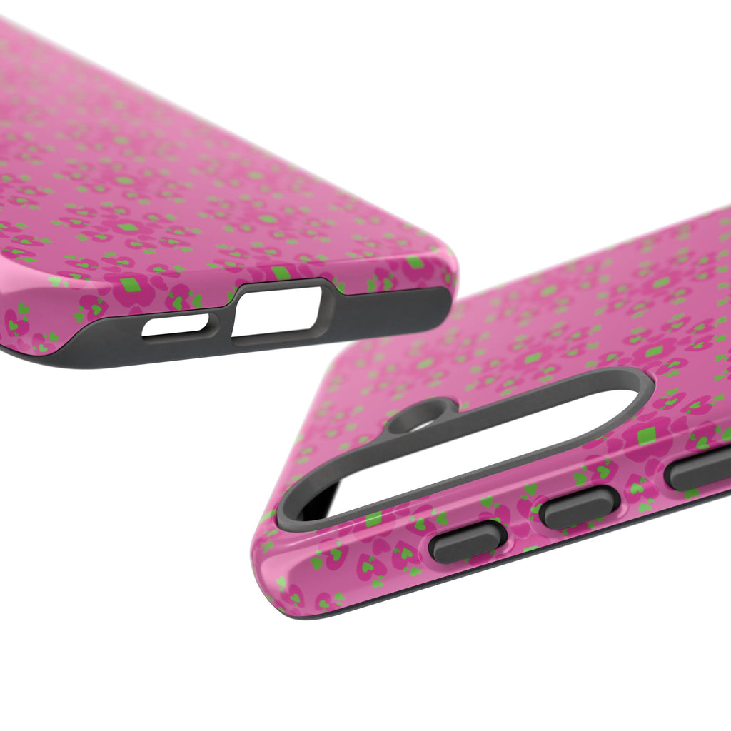Floresta Heart Pink Tough Phone Case iPhone, Galaxy, or Google Pixel