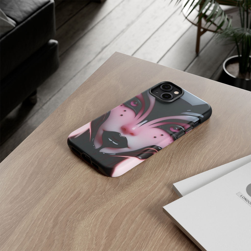 Pink Alien Tough Phone Case for iPhone, Galaxy, or Google Pixel