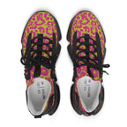 Neon Pink Lime Leopard Women's Mesh Sneakers