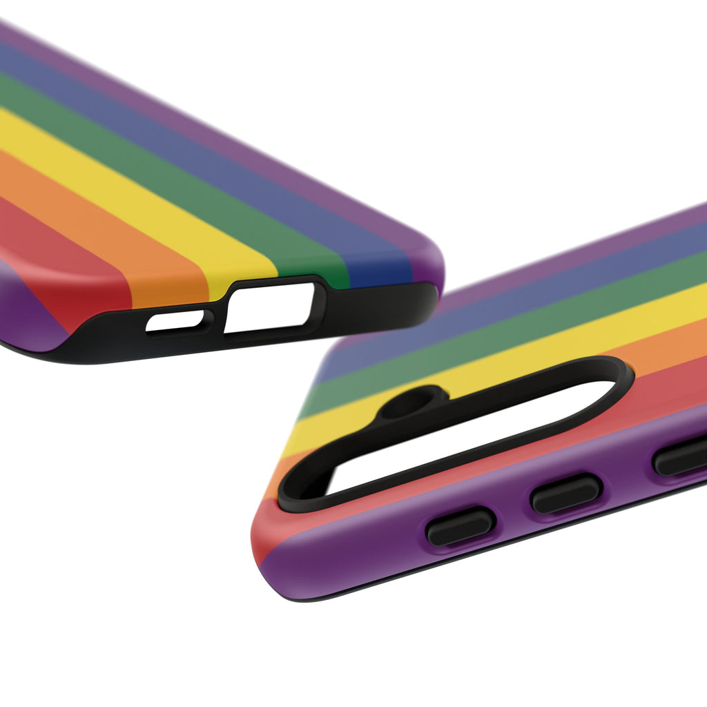 LGBTQ Rainbow Flag Tough Phone Case for iPhone, Galaxy, or Google Pixel