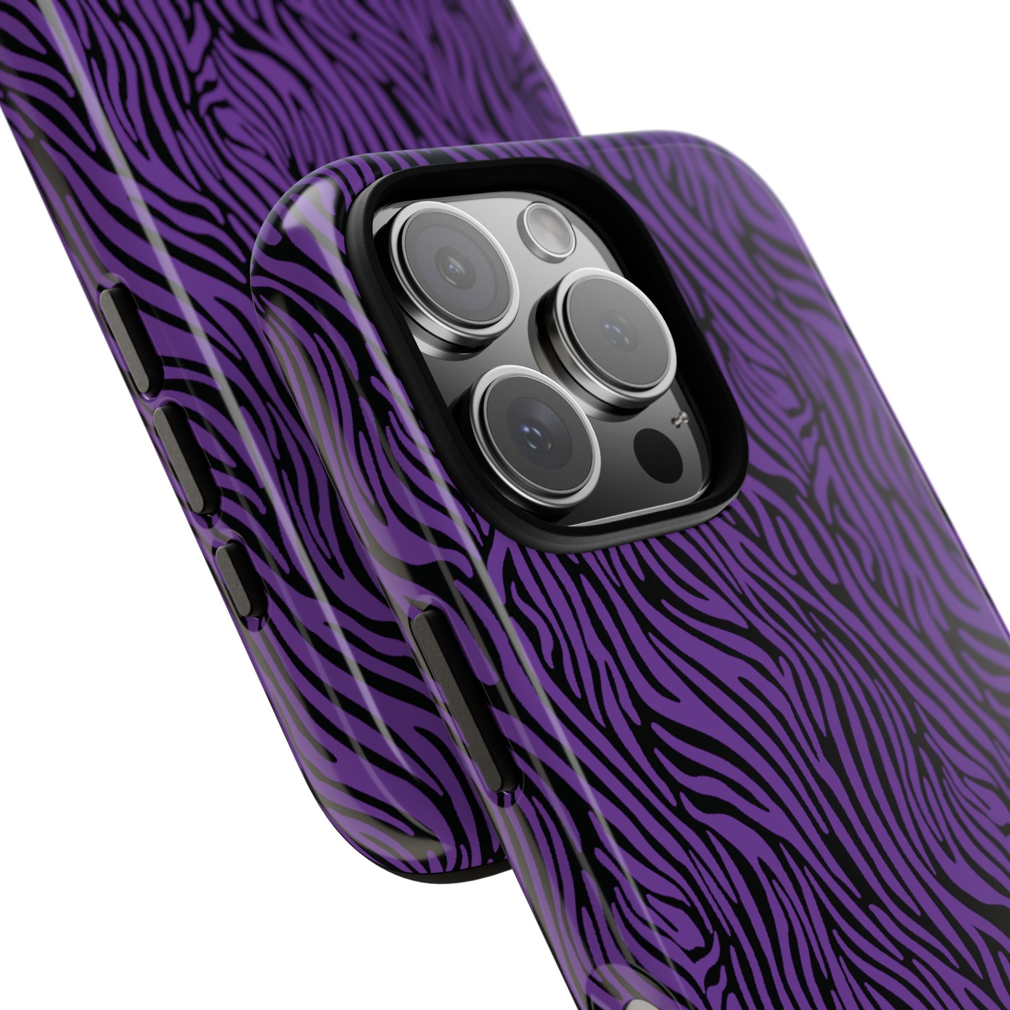 Purple Zebra Tough Phone Case for iPhone, Galaxy, or Google Pixel