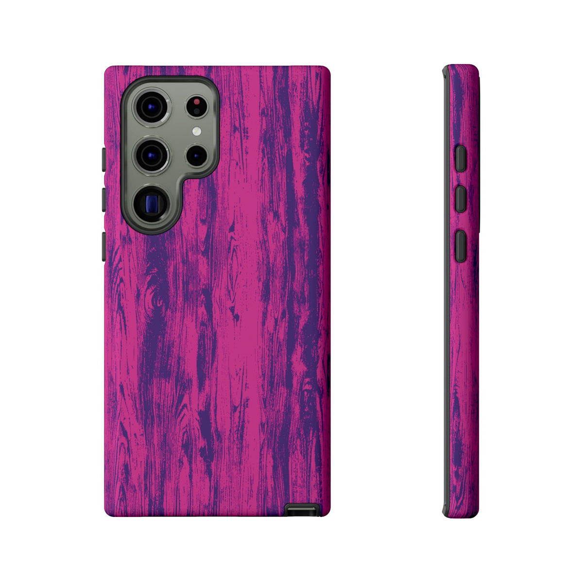 Pink Purple Wood Tough Phone Case iPhone, Galaxy, or Google Pixel