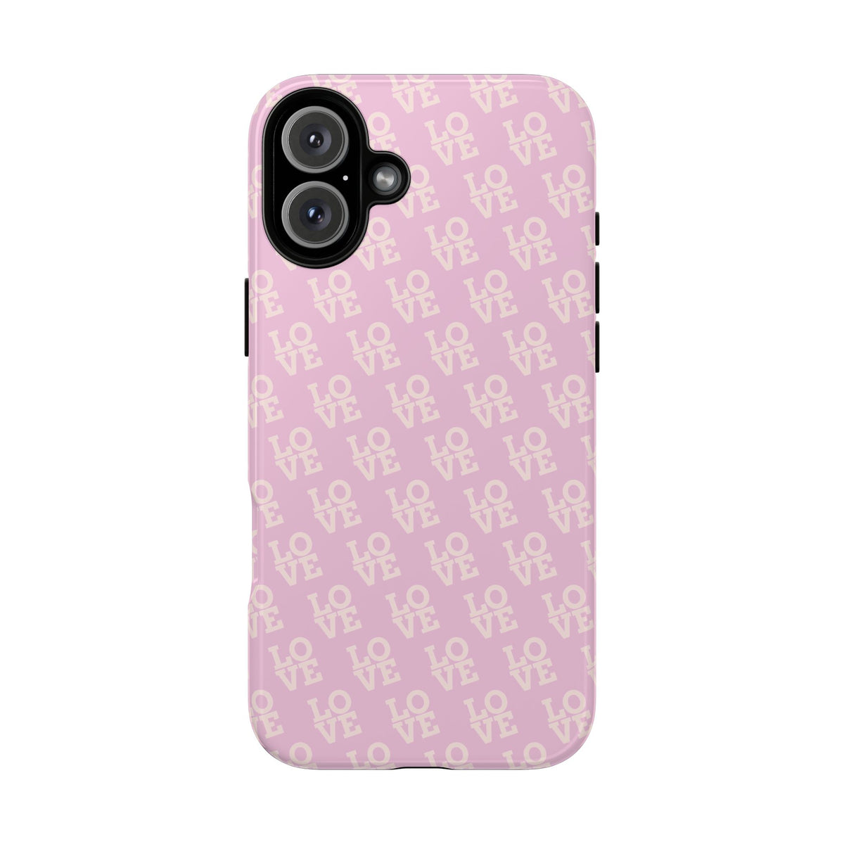 Pink 'LOVE' Pattern Tough Phone Case
