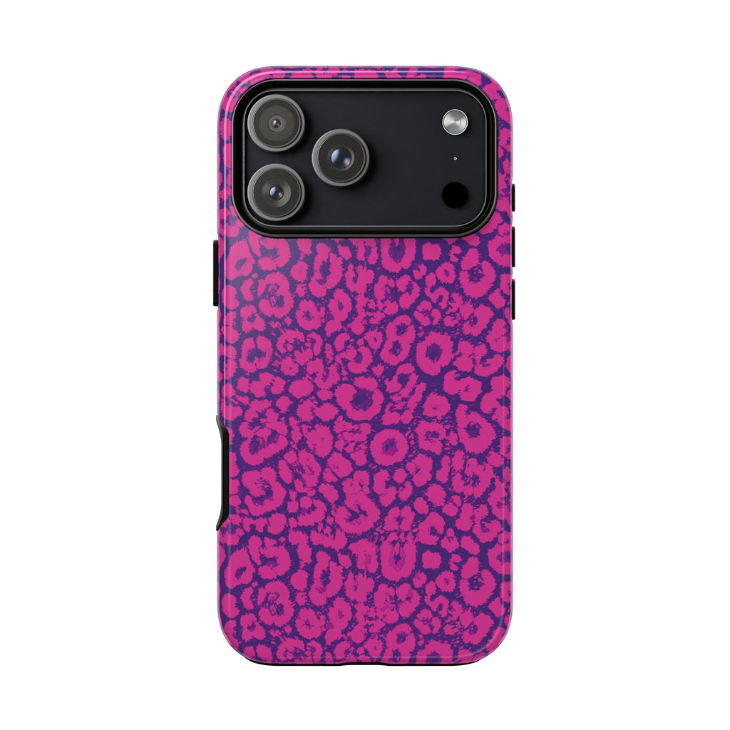 Pink Purple Leopard Tough Phone Case iPhone, Galaxy and Google Pixel