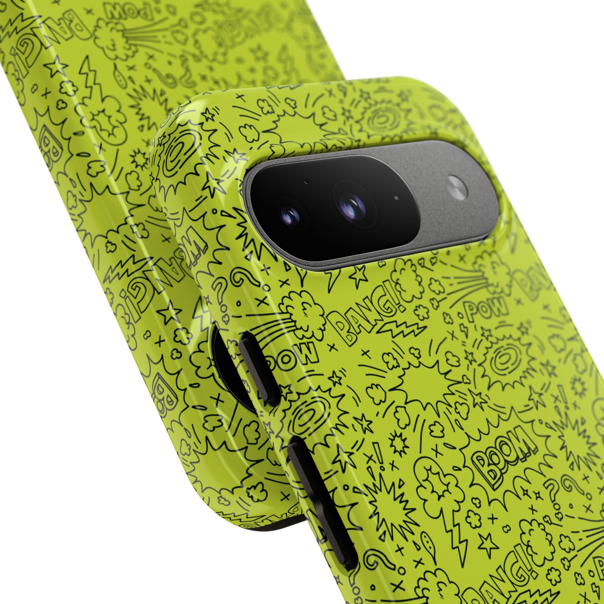 Neon Lime Wow Tough Case for iPhone, Galaxy, or Google Pixel