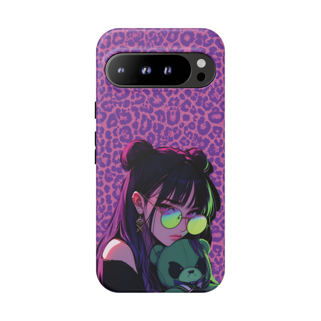 Purple Pink Leopard Kz iPhone, Galaxy and Google Tough Cases