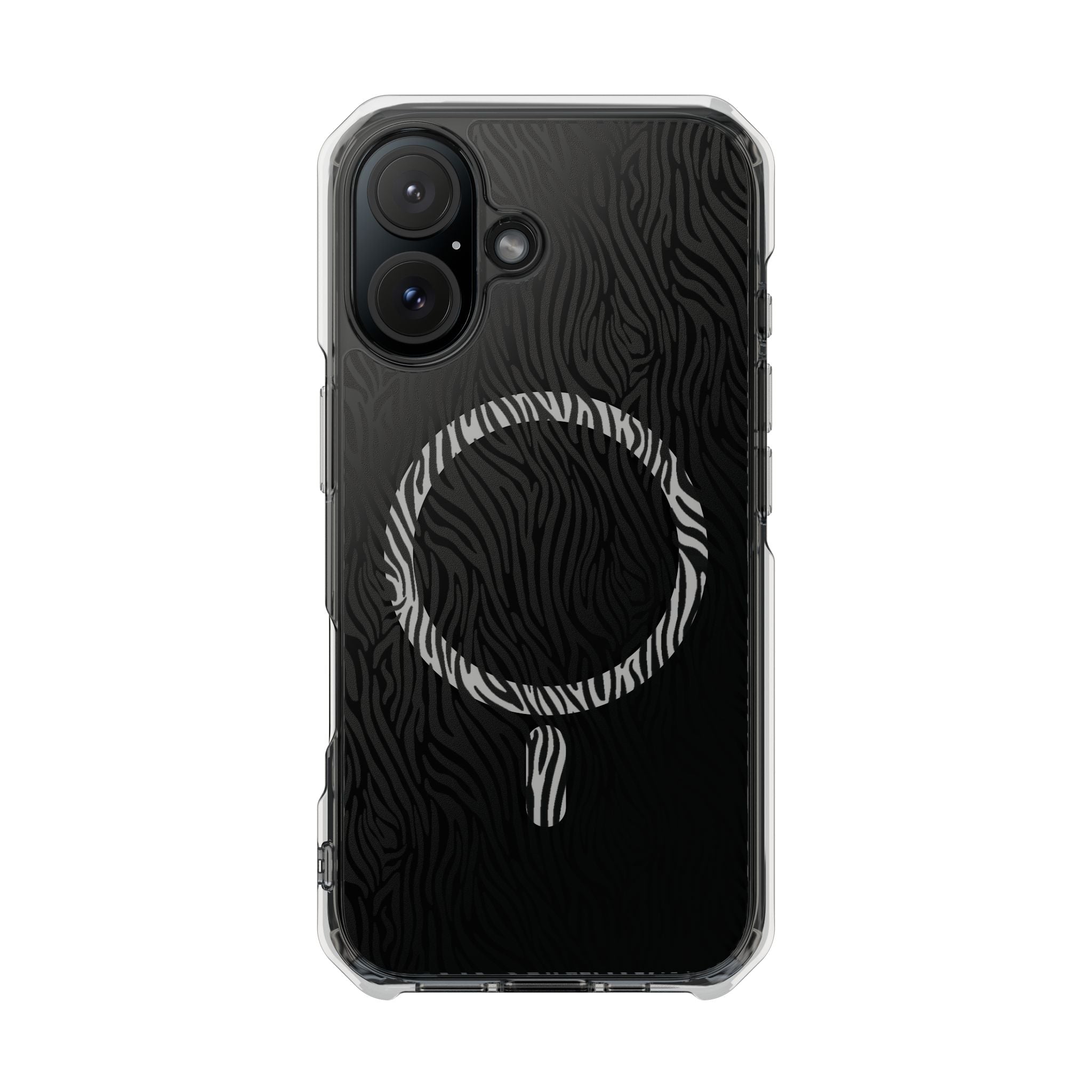 Zebra Magnetic iPhone 14, 15, 16 Series Clear Impact Cases