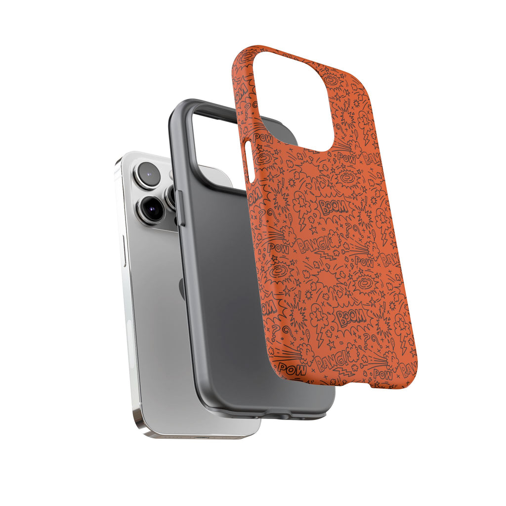 Wow Orange Tough Case for iPhone, Galaxy, or Google Pixel