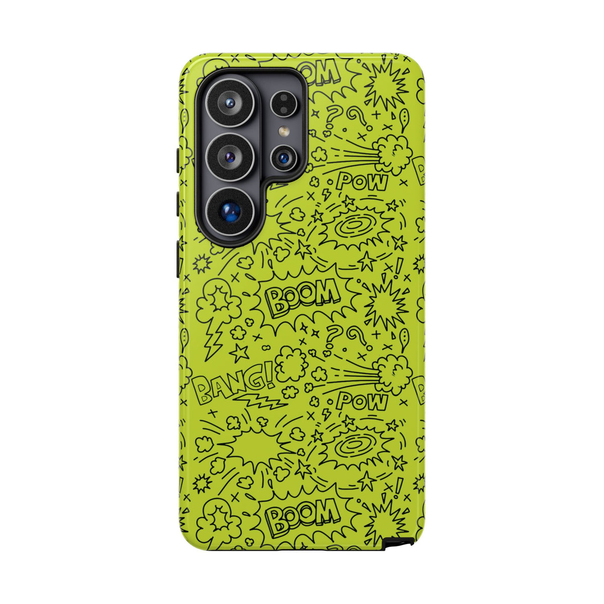 Neon Lime Wow Tough Case for iPhone, Galaxy, or Google Pixel