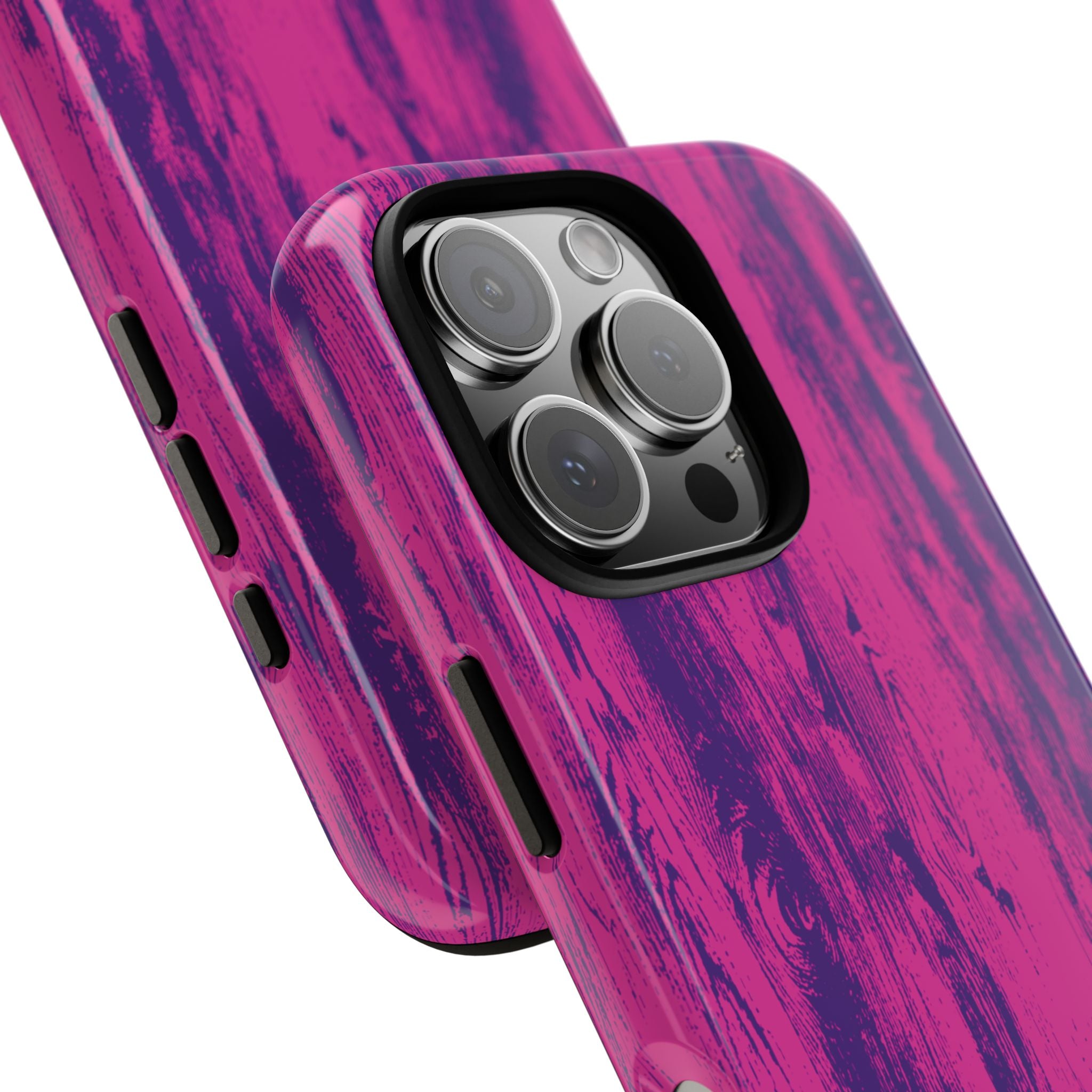 Pink Purple Wood Tough Phone Case iPhone, Galaxy, or Google Pixel