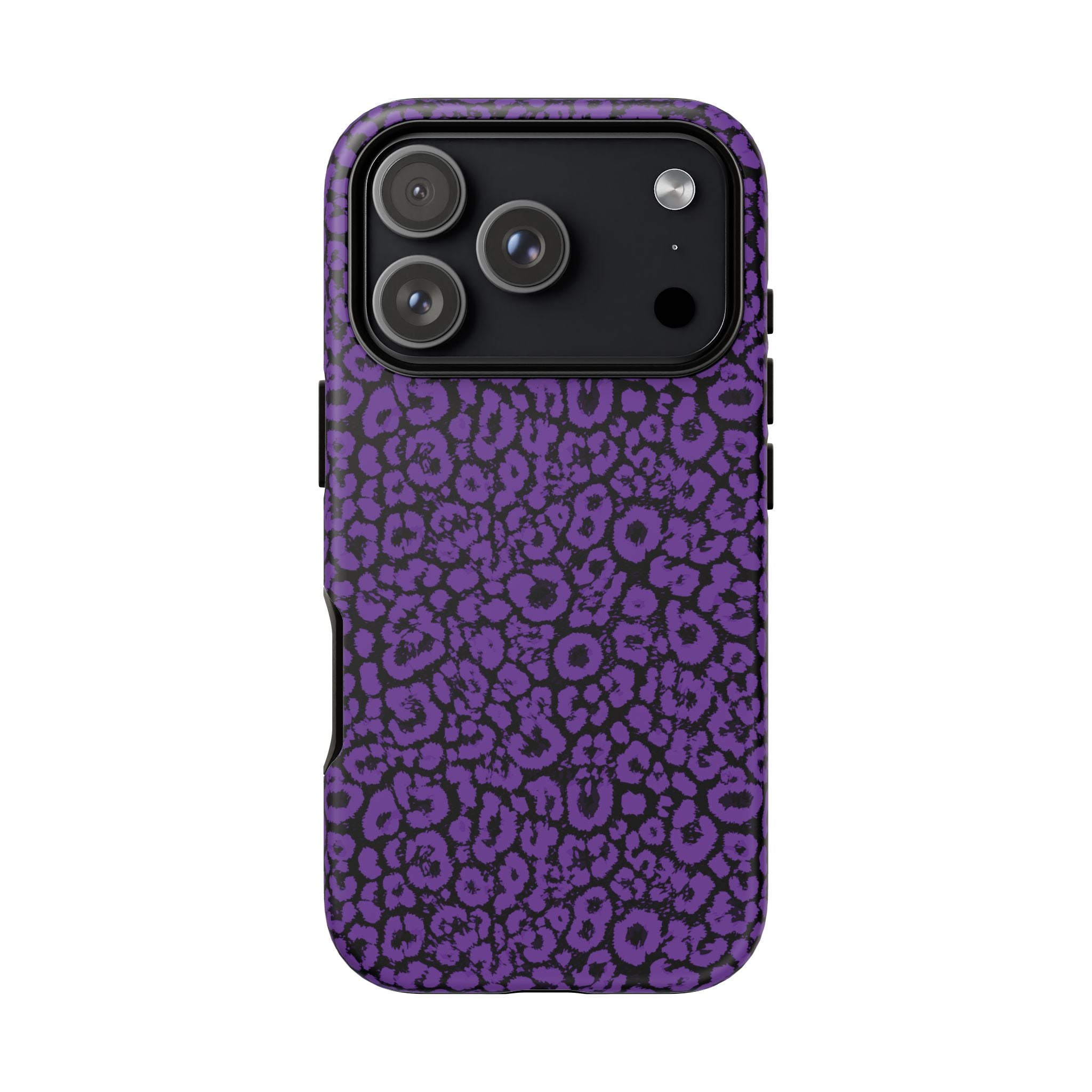 Purple Leopard Tough Case for iPhone, Galaxy or Google Pixel