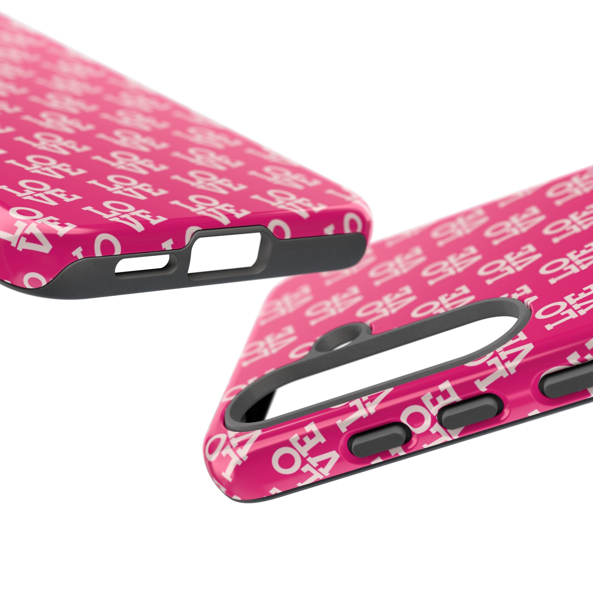 Vibrant Pink LOVE Tough Case iPhone, Galaxy, or Google Pixel