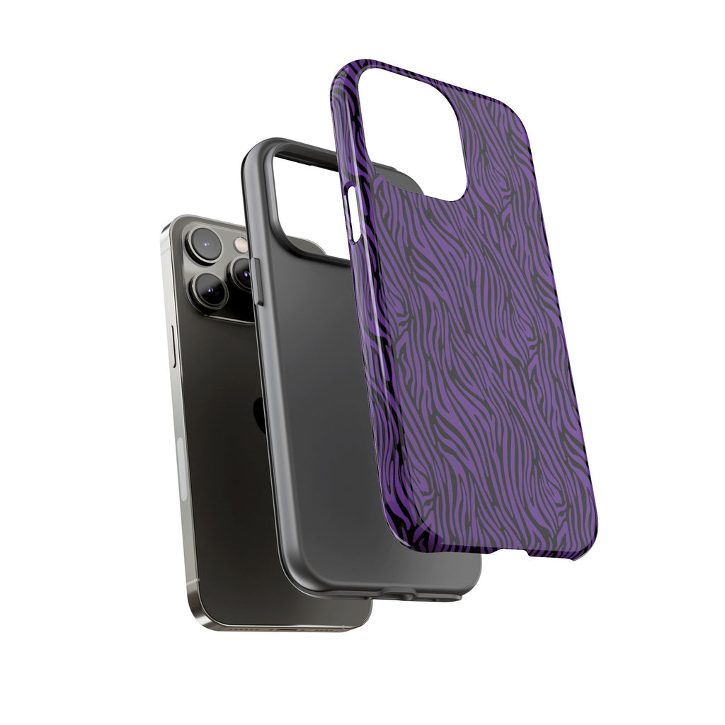 Purple Zebra Tough Phone Case for iPhone, Galaxy, or Google Pixel