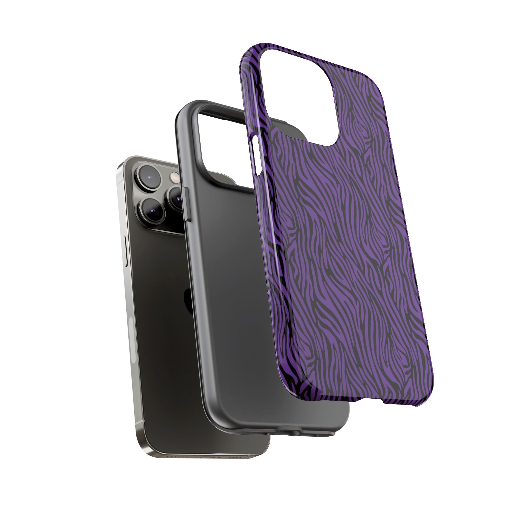 Purple Zebra Tough Phone Case for iPhone, Galaxy, or Google Pixel