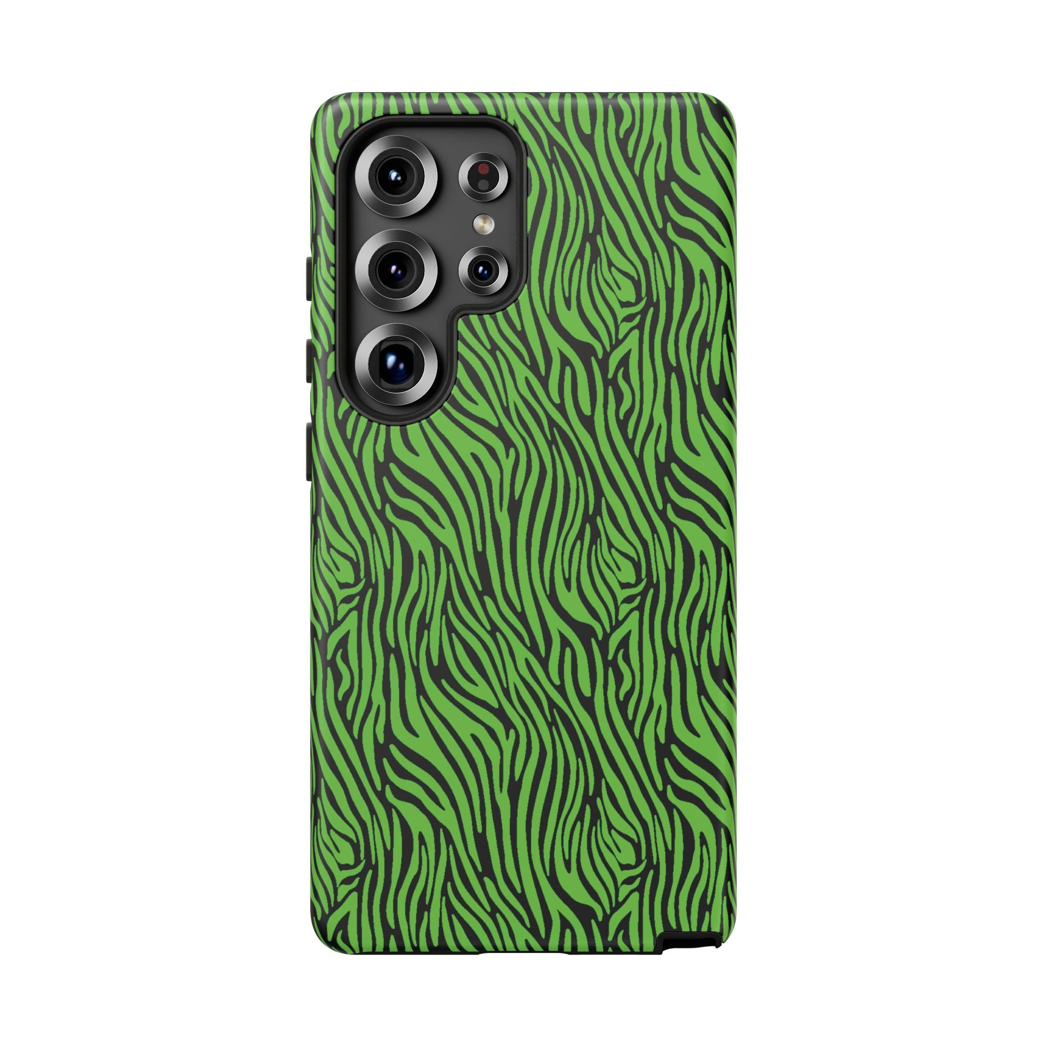 Neon Green Zebra Tough Phone Case iPhone, Galaxy, or Google Pixel