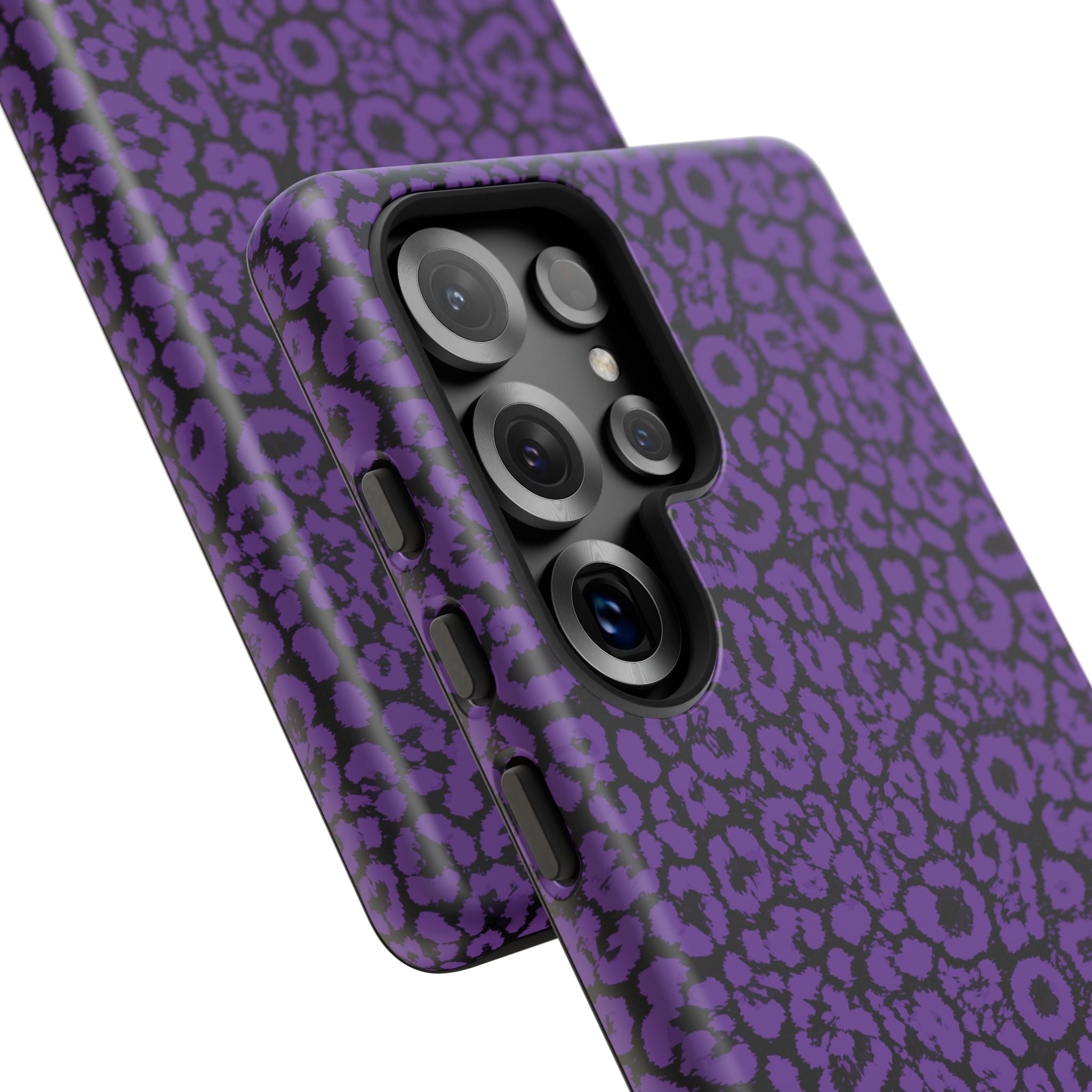 Purple Leopard Tough Case for iPhone, Galaxy or Google Pixel