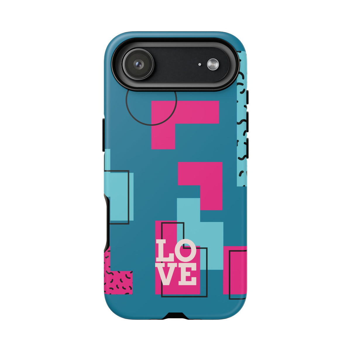 LOVE Teal Green Tough Phone Case for iPhone, Galaxy, or Google Pixel