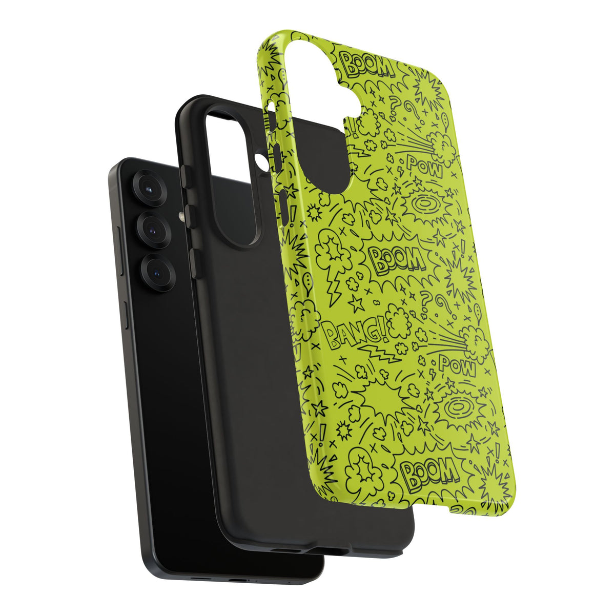 Neon Lime Wow Tough Case for iPhone, Galaxy, or Google Pixel