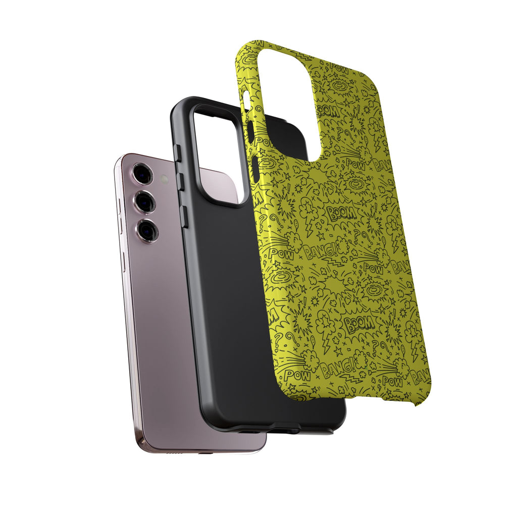 Neon Yellow Wow RG Tough Phone Case for iPhone, Galaxy, or Google Pixel