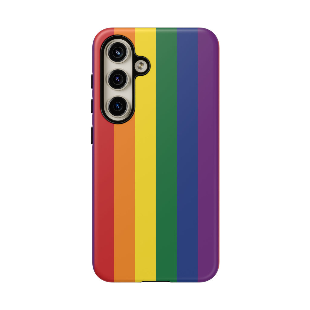 LGBTQ Rainbow Flag Tough Phone Case for iPhone, Galaxy, or Google Pixel
