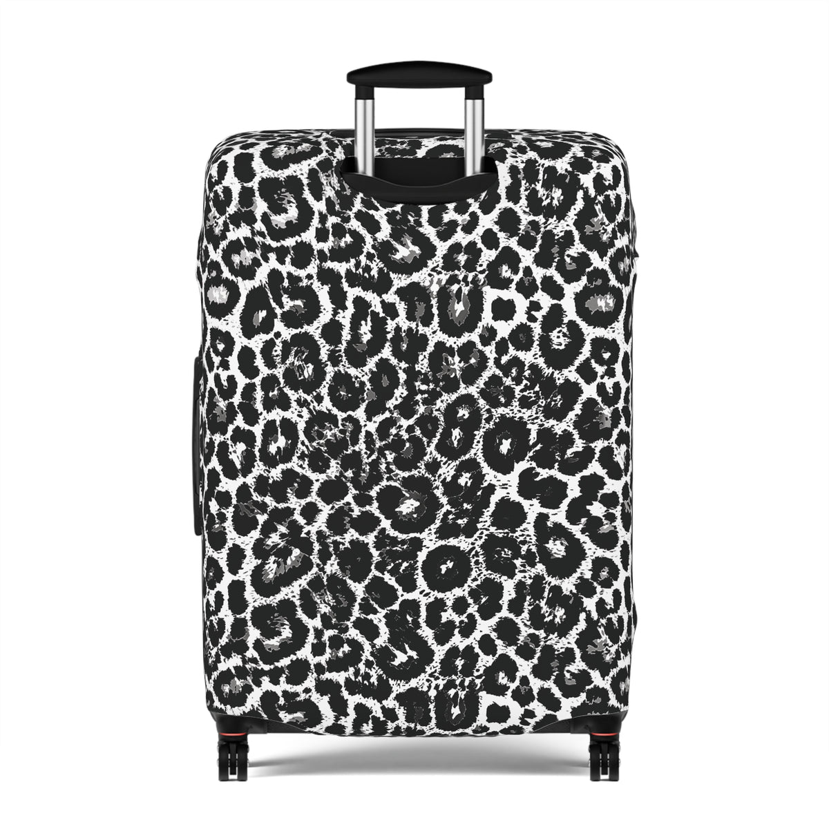 Leopard Print Black and White Luggage Cover