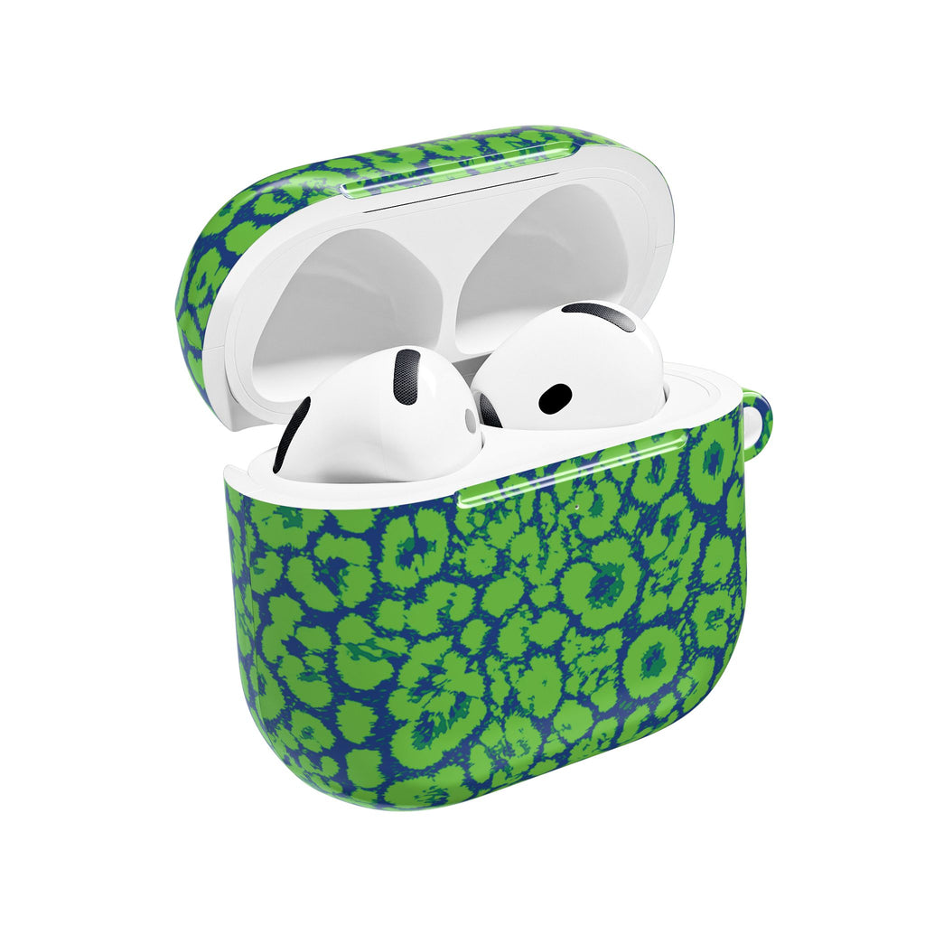 Blue and Green Leopard AirPod Cases