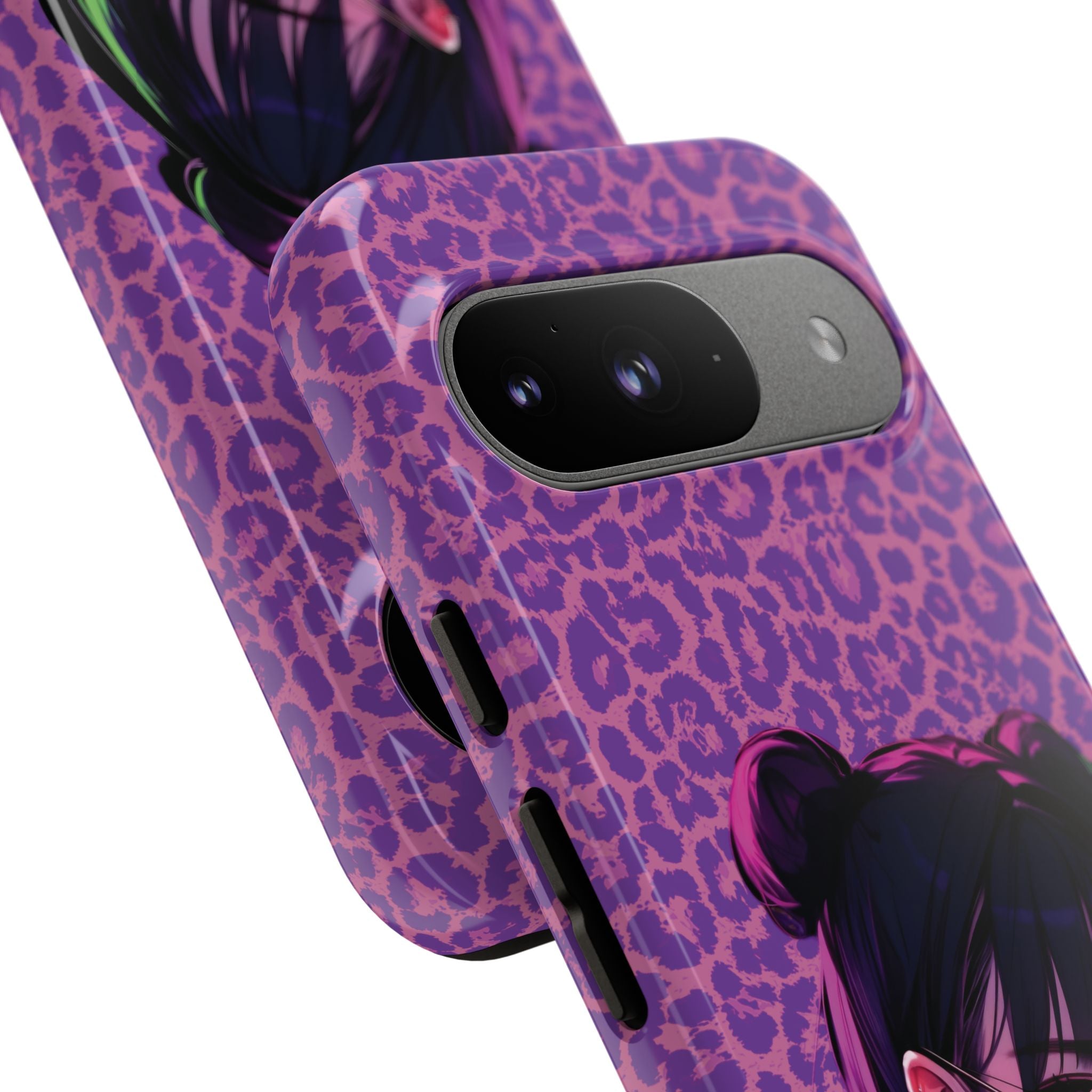 Purple Pink Leopard Kz iPhone, Galaxy and Google Tough Cases
