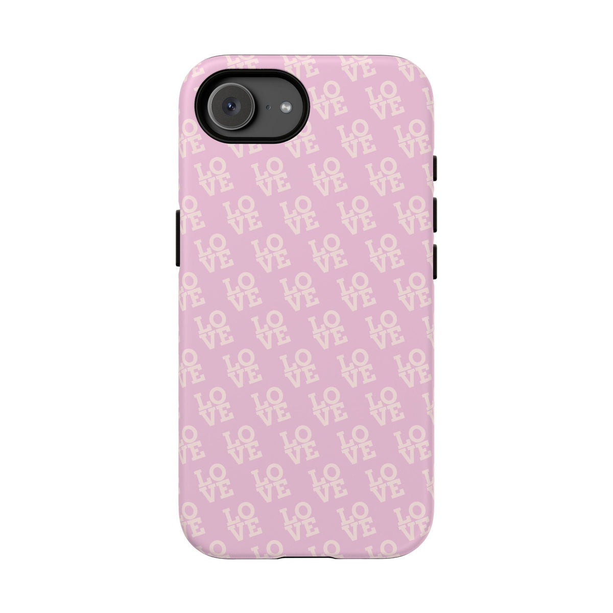 Pink 'LOVE' Pattern Tough Phone Case