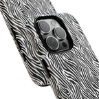 Black and White Zebra Print Tough Case iPhone, Galaxy and Google Pixel