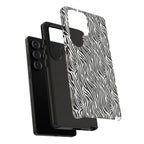 Black and White Zebra Print Tough Case iPhone, Galaxy and Google Pixel