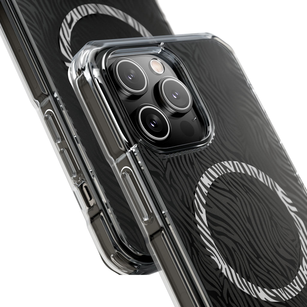 Zebra Magnetic iPhone 14, 15, 16 Series Clear Impact Cases