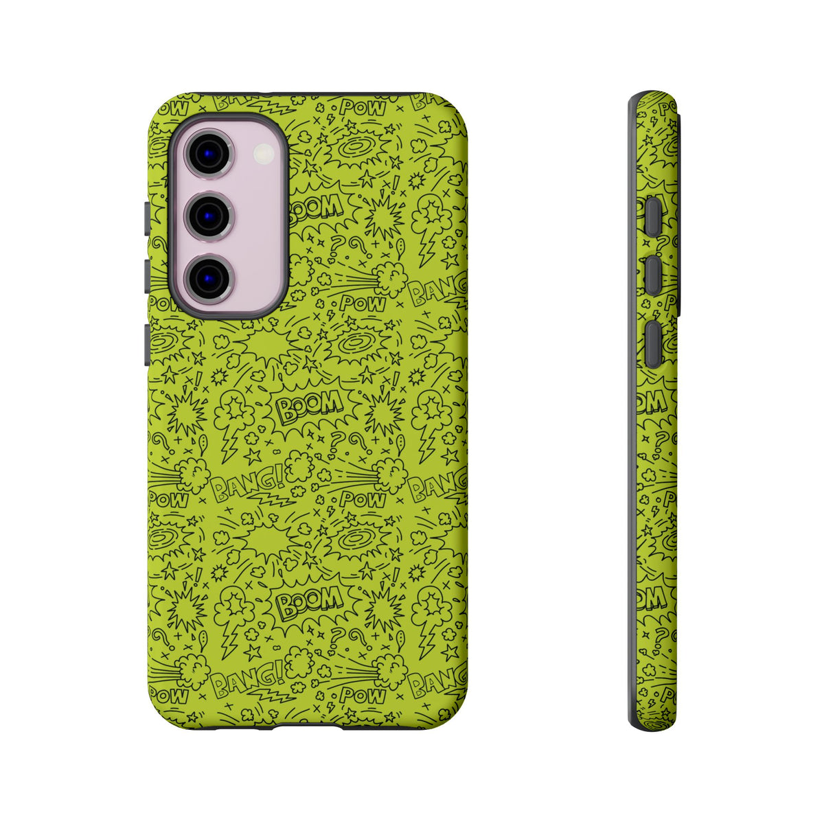 Neon Lime Wow Tough Case for iPhone, Galaxy, or Google Pixel