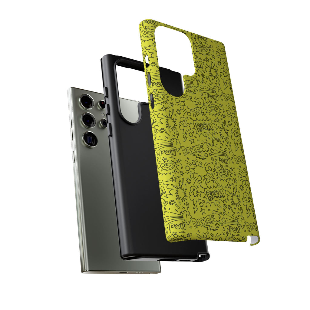 Neon Yellow Wow RG Tough Phone Case for iPhone, Galaxy, or Google Pixel